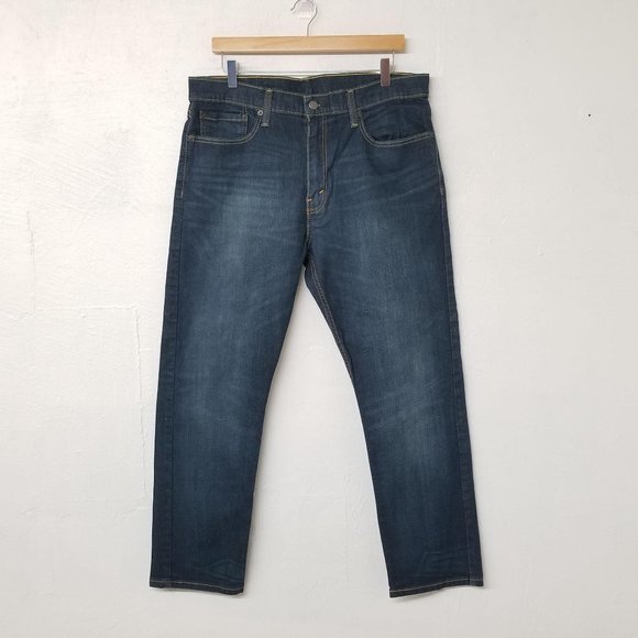 Levi's 502 36x30 tapered fit stretch jeans denim m - Picture 1 of 8